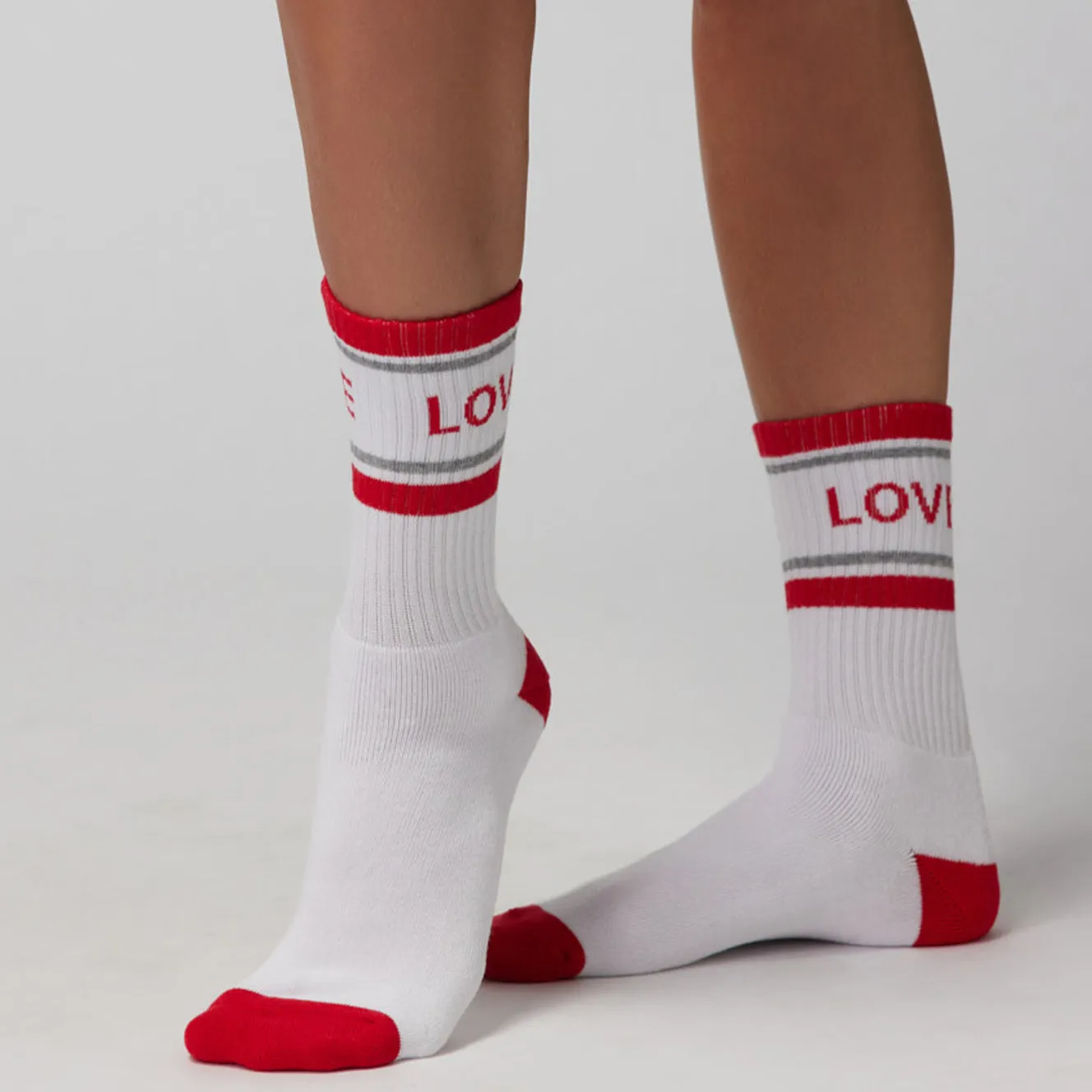 Love Crew Sock - Red (No Grip)