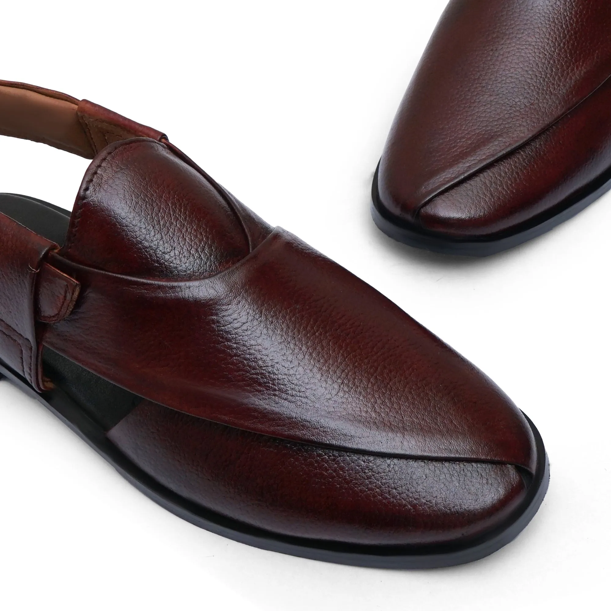 LS Pure Leather Handmade Oxblood Peshawari Sandal-306