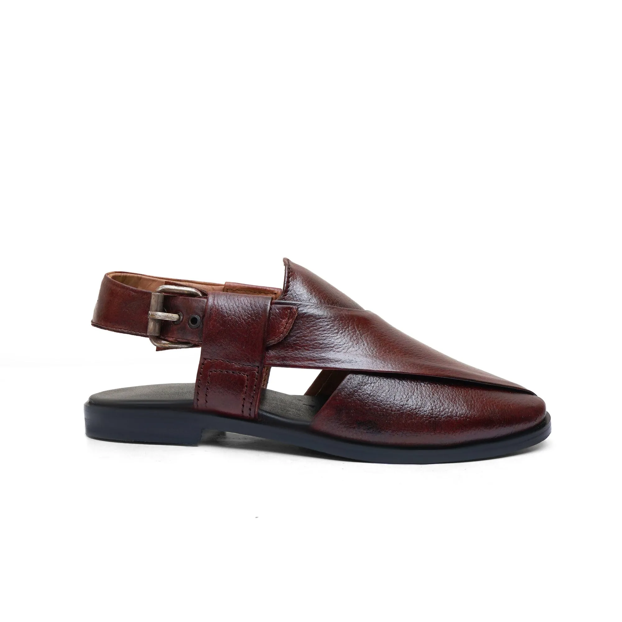 LS Pure Leather Handmade Oxblood Peshawari Sandal-306