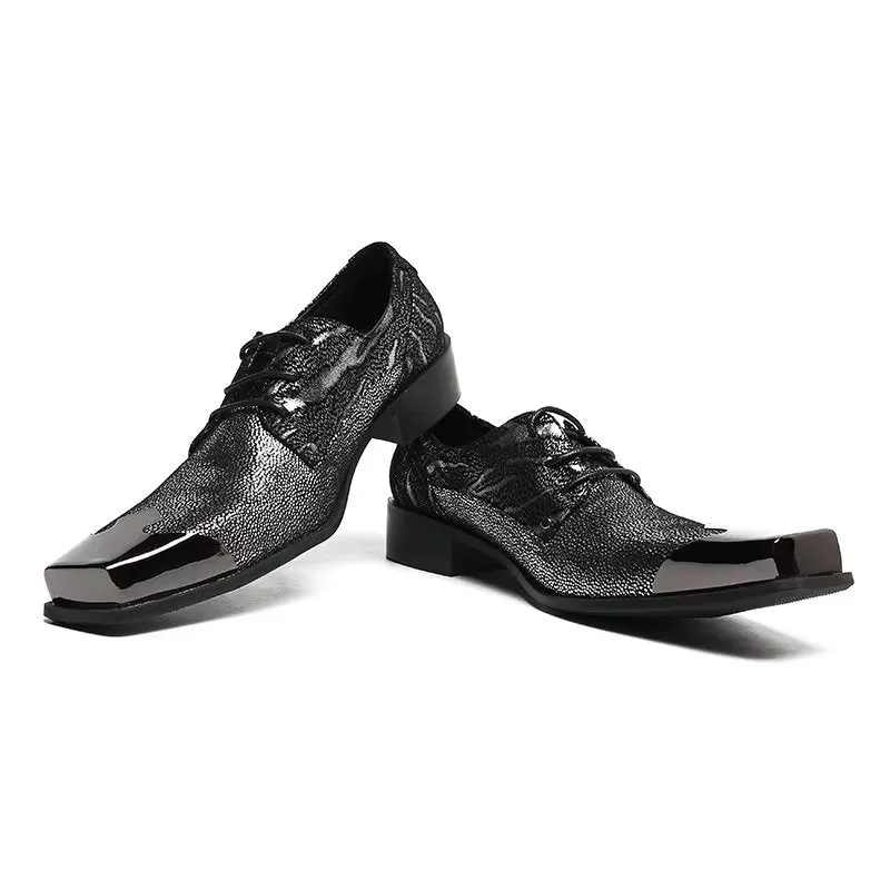 LuxLeather Exotic Texture Oxford Dress Shoes