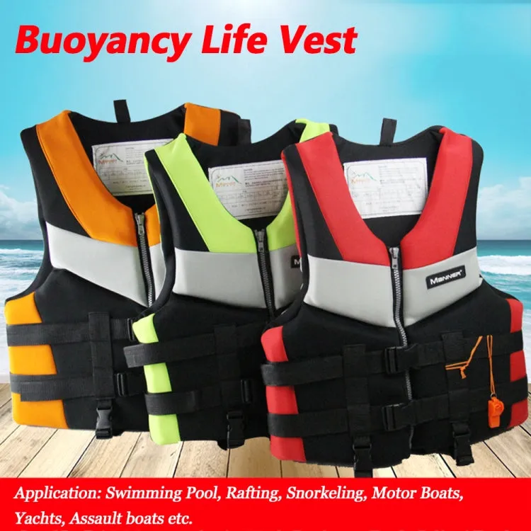 MANNER QP2030 Adult Buoyancy Vest Swimming Aid Life Jacket, Size:M(Red)