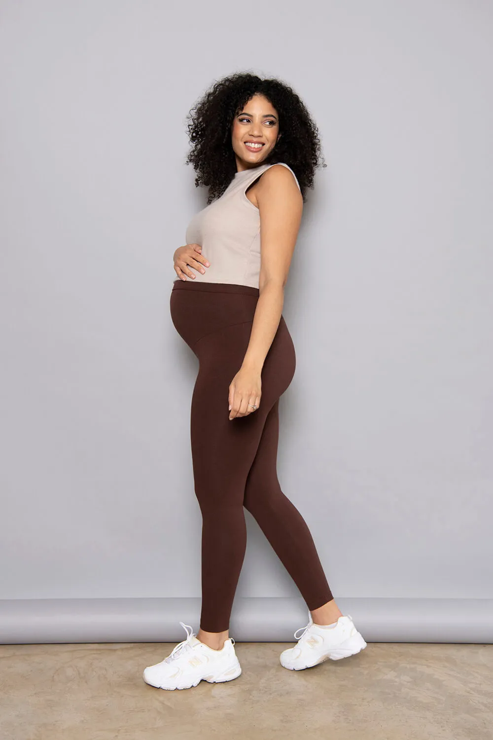 Maternity Everyday Leggings - Chocolate Brown