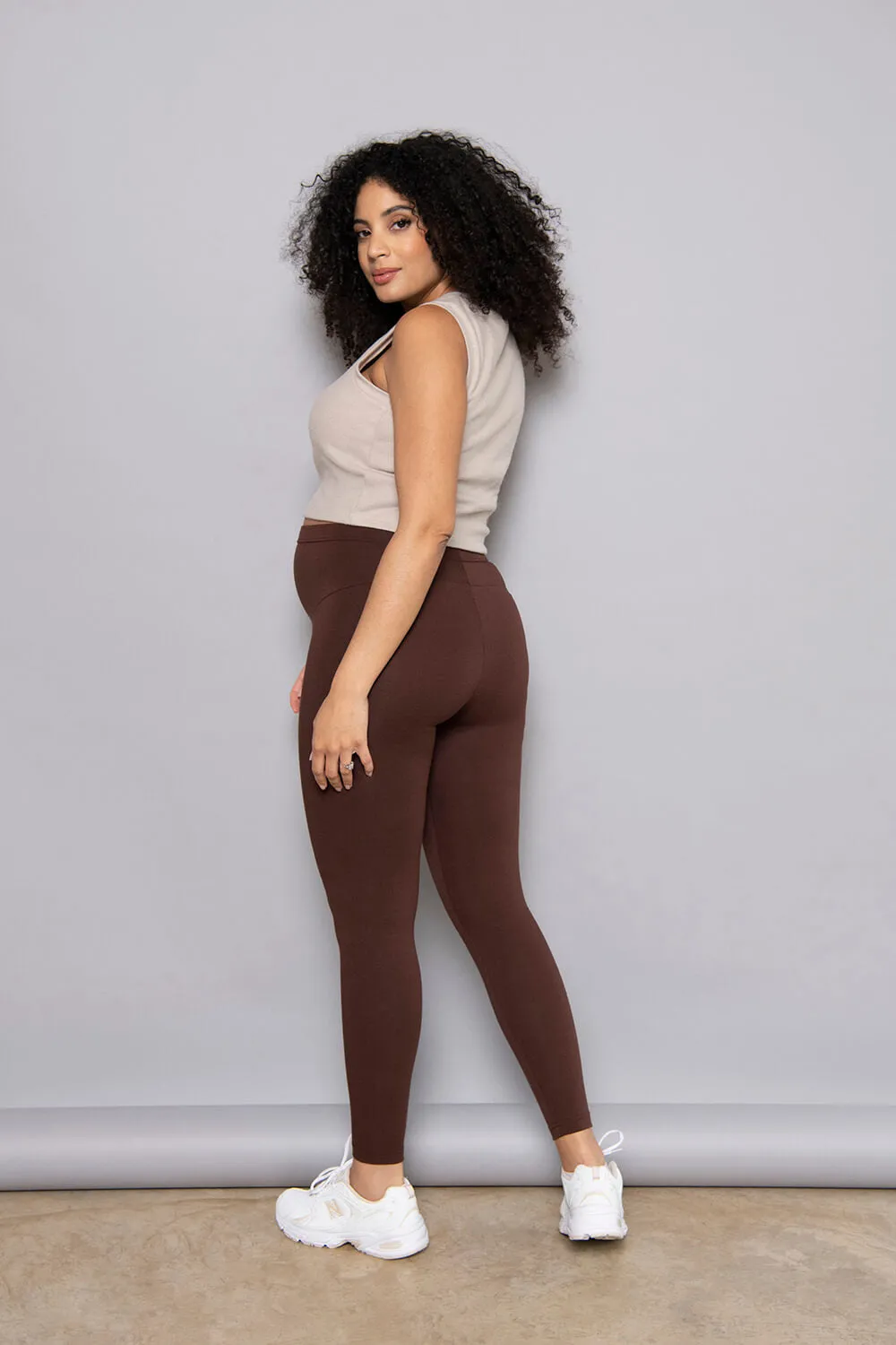 Maternity Everyday Leggings - Chocolate Brown