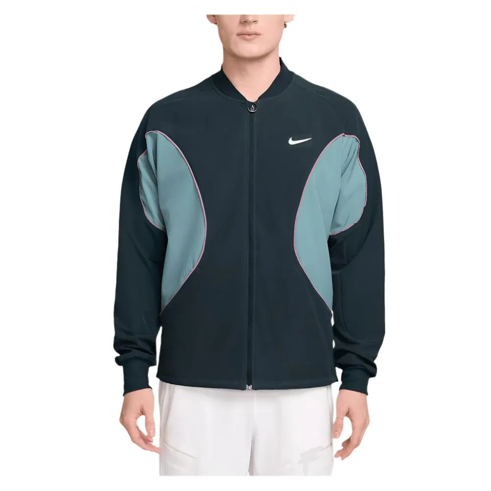 Men`s Court Dri-FIT Advantage Tennis Jacket Armory Navy and Denim Turq