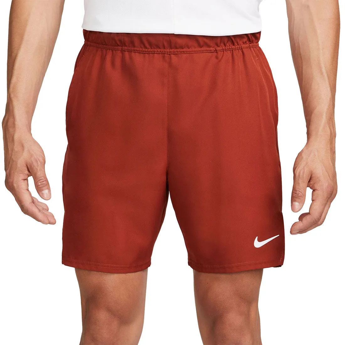 Men's Court Dri-Fit Victory 7 Inch Tennis Short Rugged Orange and White