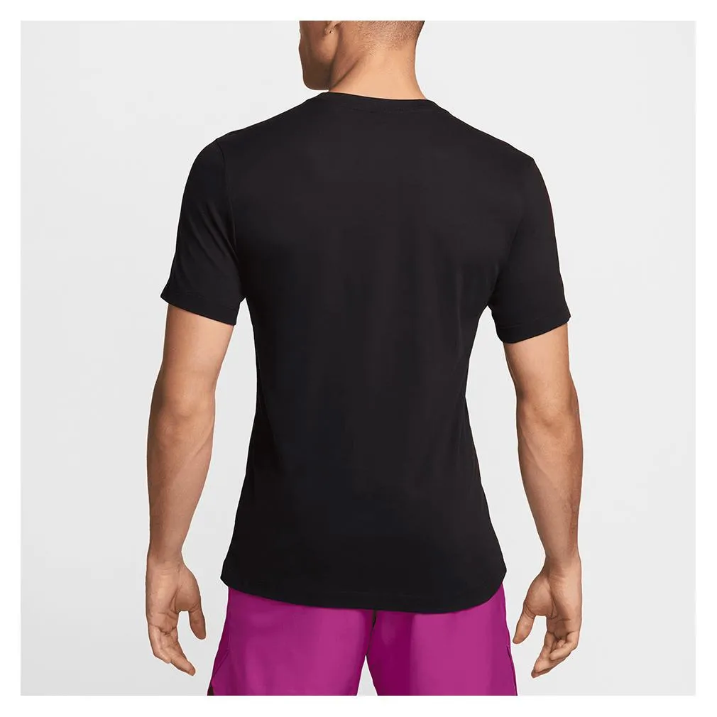 Mens Dri-Fit Tennis Top Black