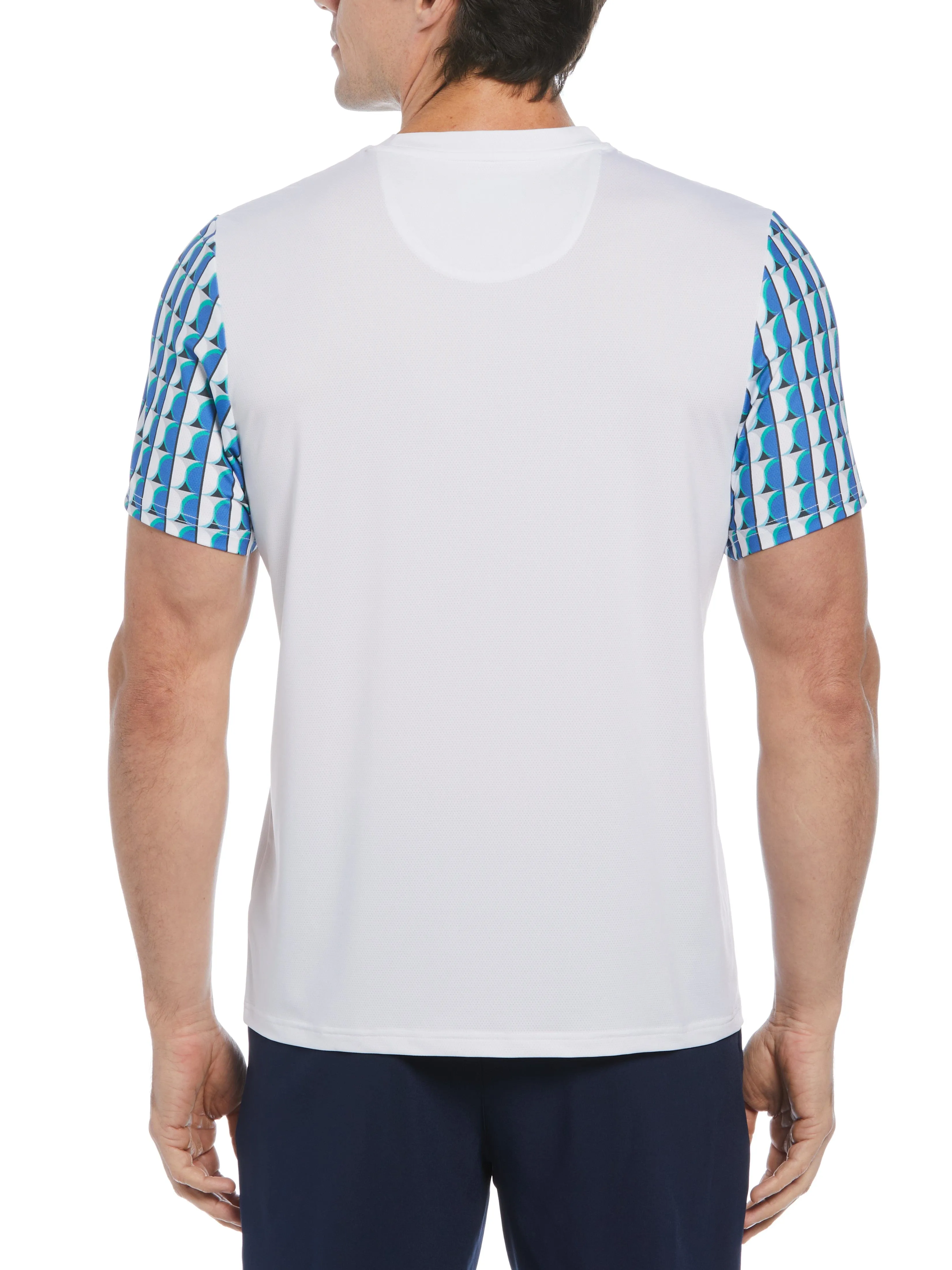 Men's Geo Print Performance Short Sleeve Tennis T-Shirt