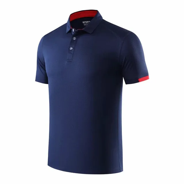 Men's Golf Tennis Outdoor Sportswear Short sleeve polo shirt Badminton T Shirt