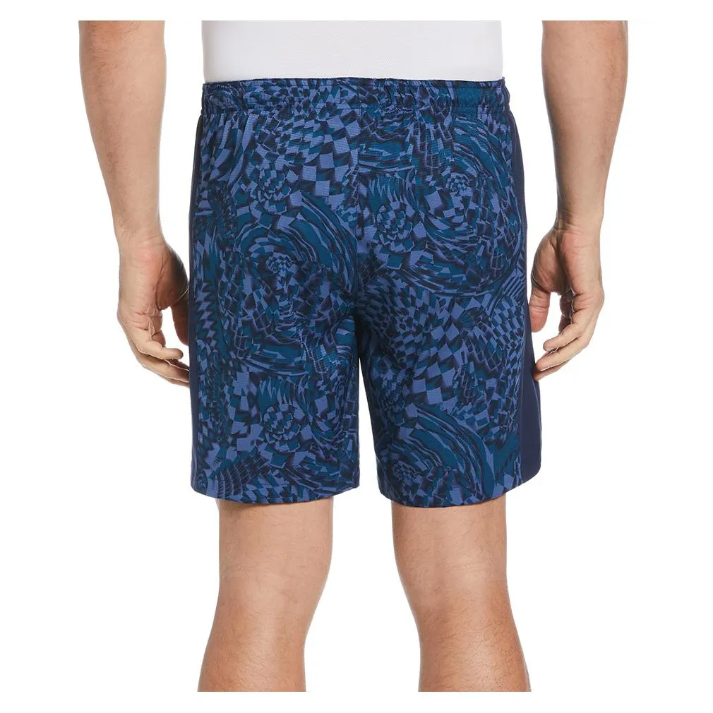 Men`s Performance Printed Tennis Shorts Black Iris