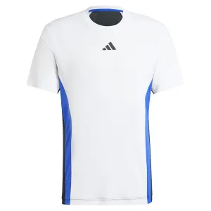 Mens Pro Freelift Tennis Top White and Lucid Blue