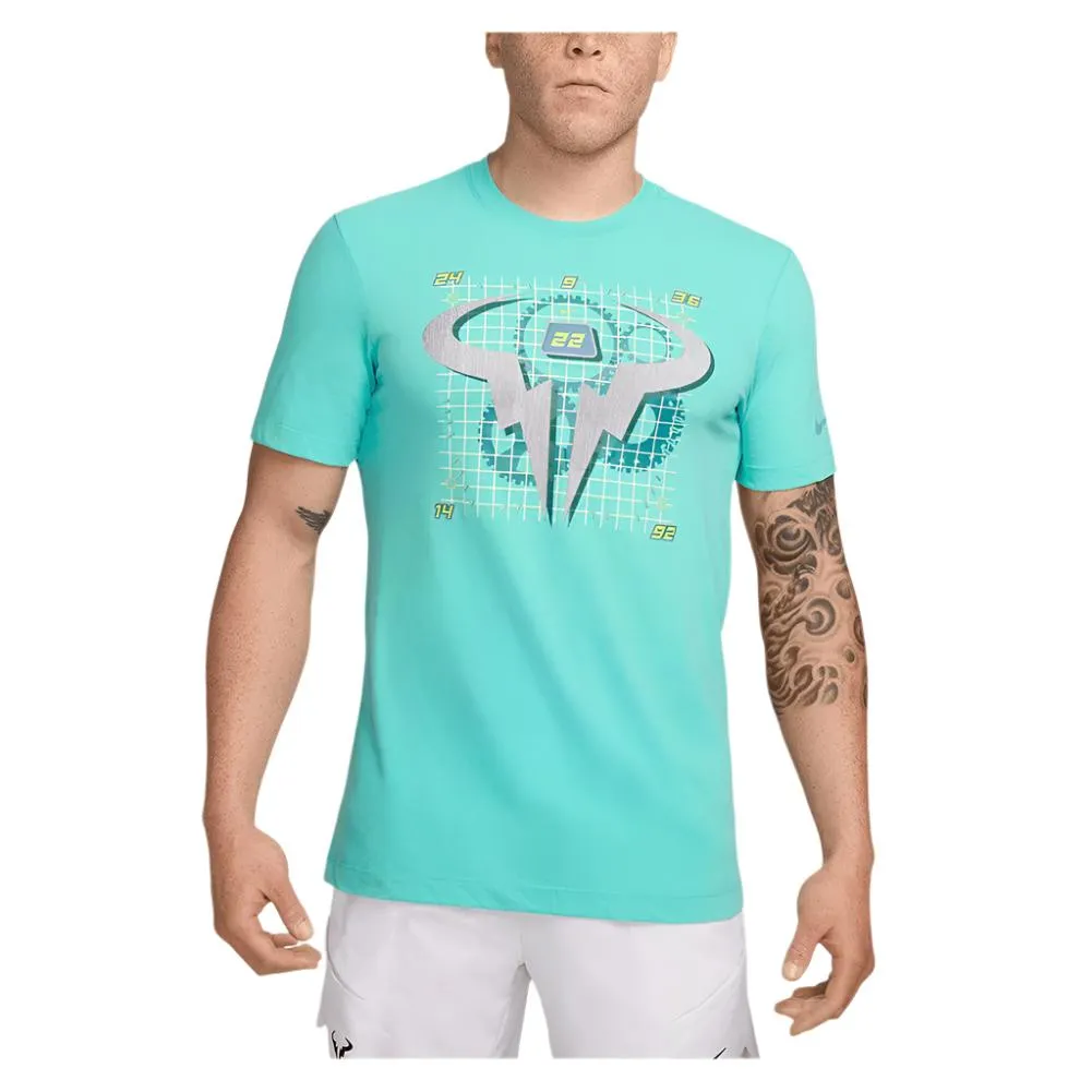 Mens Rafa Dri-Fit Tennis Top Green Forest