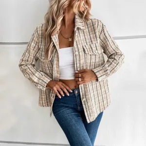 METAVERSMALL 2025 trade New autumn and winter new 2025 small fragrant design jacket retro  plaid cardigan