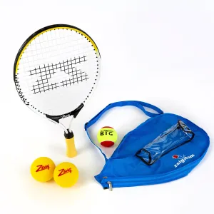 Mini Tennis | Red Stage | 19in Racket, Headcover & 3 Balls | Blue