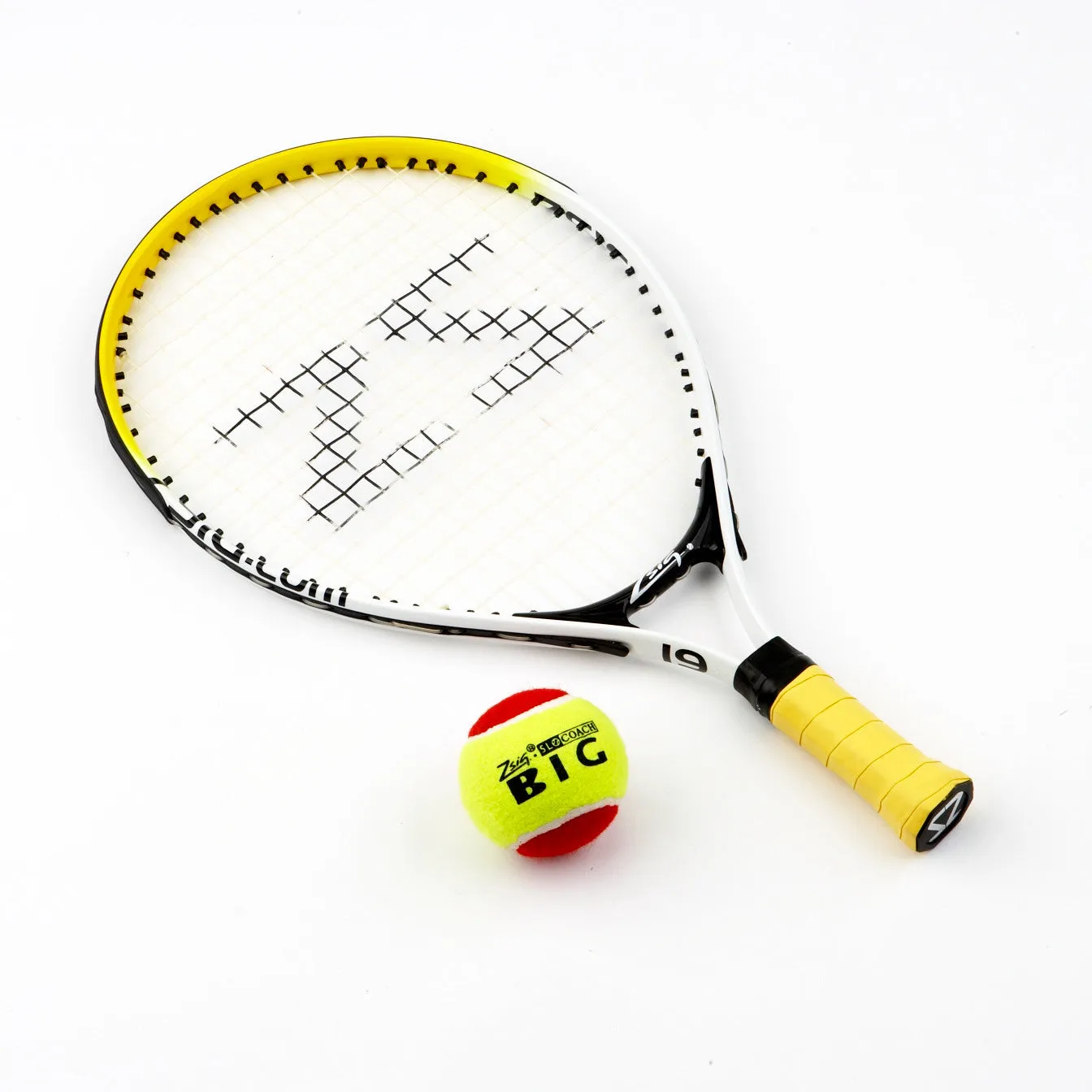 Mini Tennis | Red Stage | 19in Racket, Headcover & 3 Balls | Blue