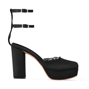 MISTICA BLACK PLATFORM HEELS