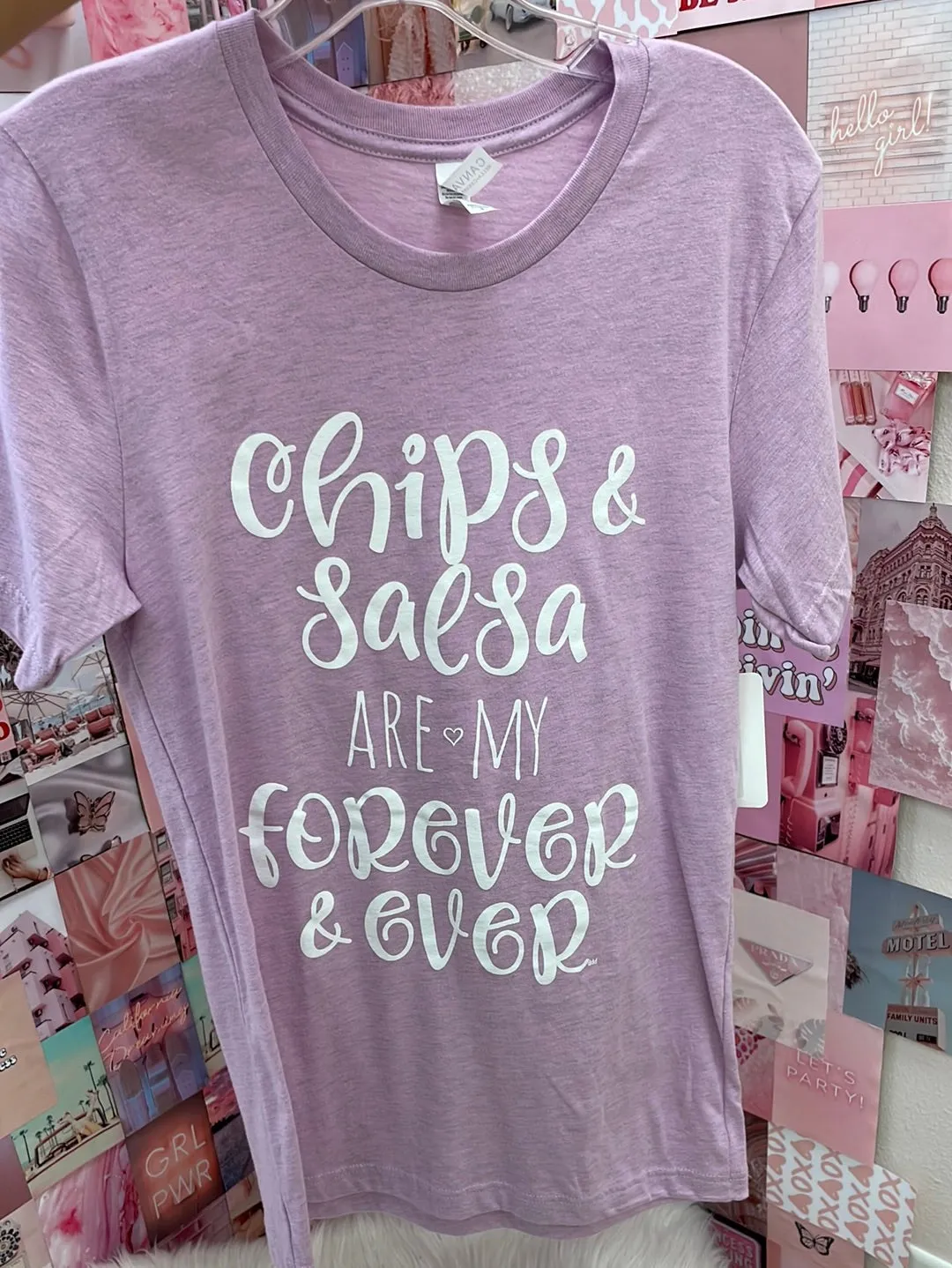 *Model* Chips & Salsa Graphic Tee - Purple - Final Sale