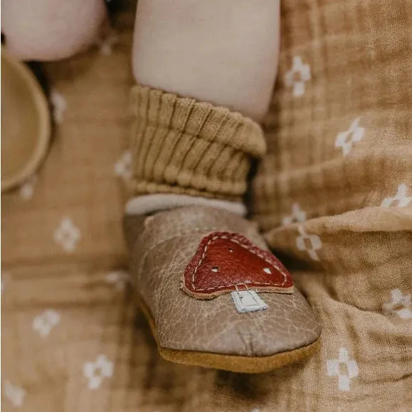 Mushrooms on Chai Leather Shoes