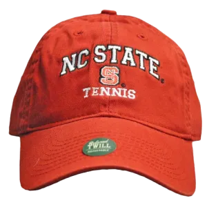 NC State Wolfpack Tennis Red Relaxed Fit Adjustable Hat