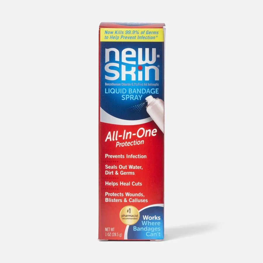 New Skin Liquid Bandage Aerosol Spray 0.2% 1oz