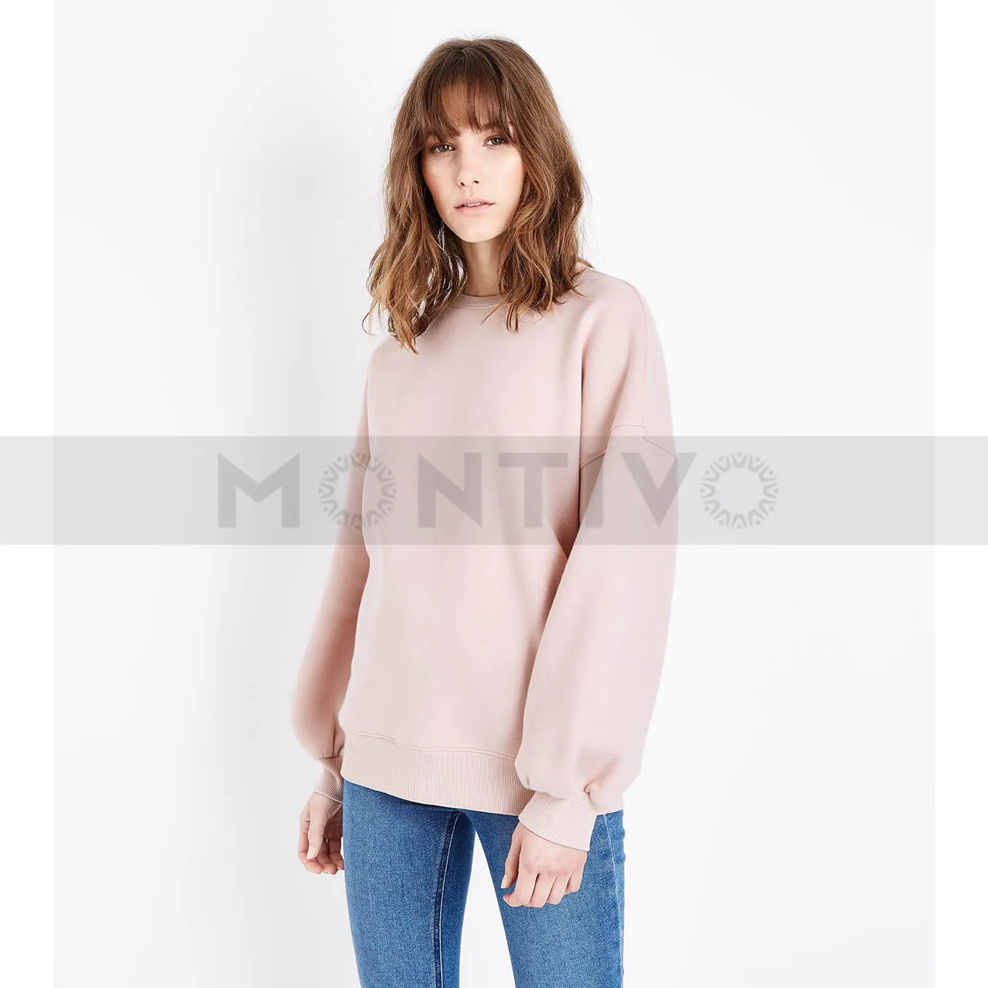 NL Pale Pink Oversized Sweatshirt