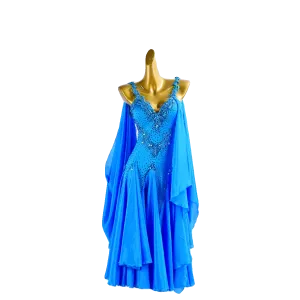 PERMINO.B023F  Sky Blue ballroom dance costume