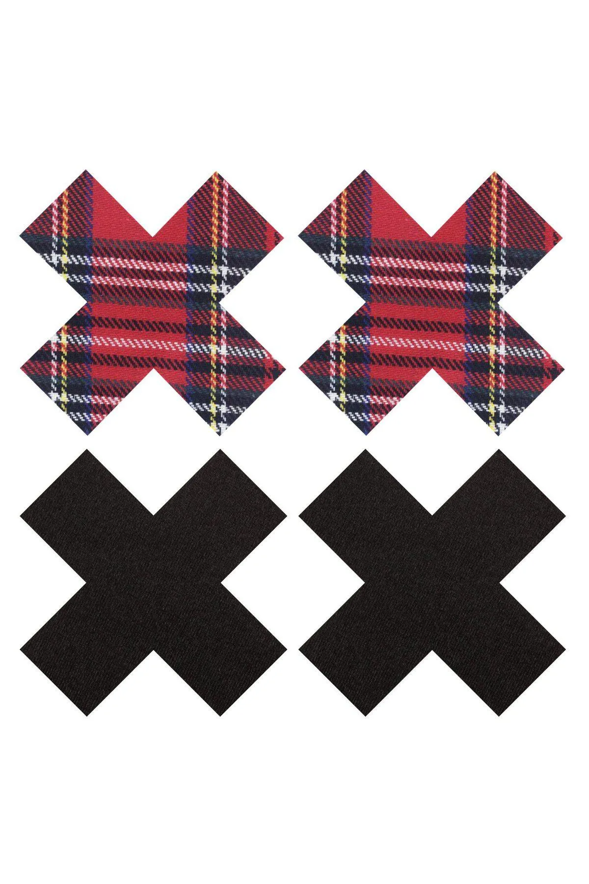 Plaid Cross Pasties Set