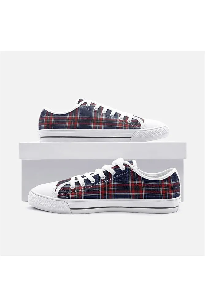 Plaid Unisex Low Top Canvas Shoes