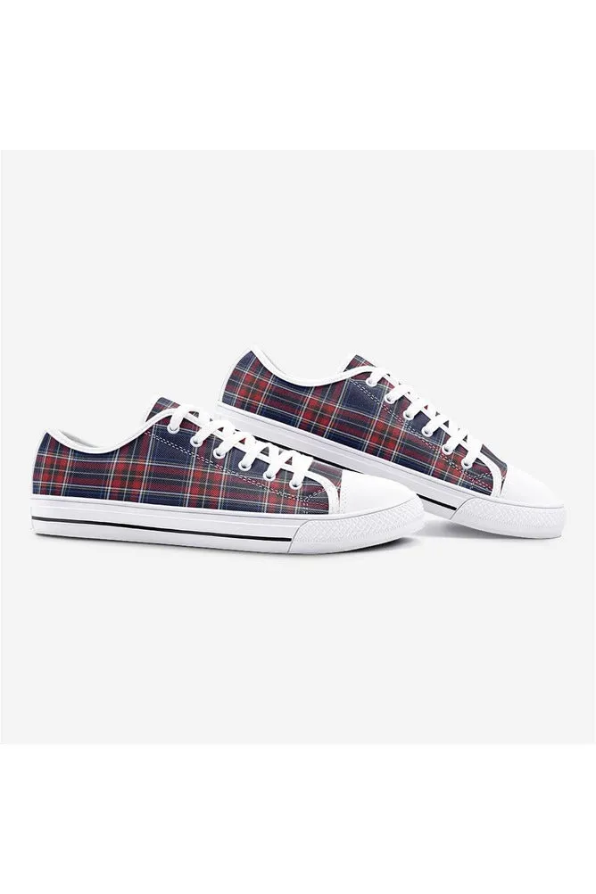 Plaid Unisex Low Top Canvas Shoes