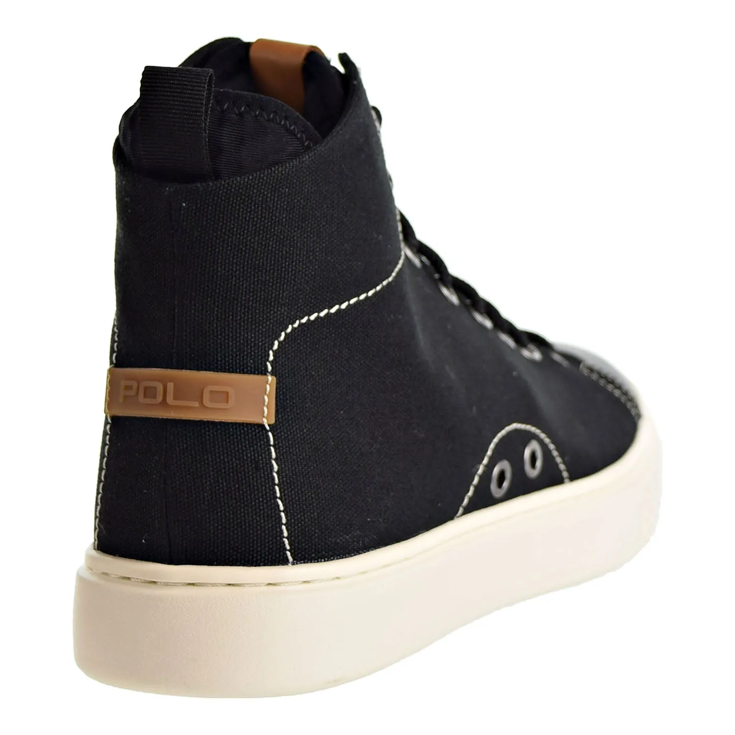 Polo Ralph Lauren Dleaney Canvas High Top Men's Shoes Black