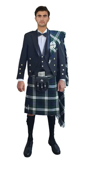 Prince Charlie Kilt Outfit With Black Watch Dress Tartan Kilt