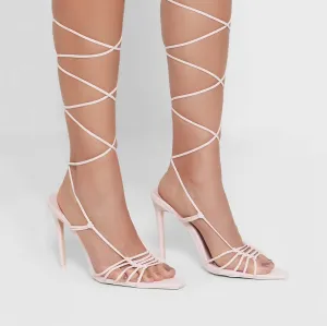 PUBLIC DESIRE VALENCIA HEELS PINK PATENT