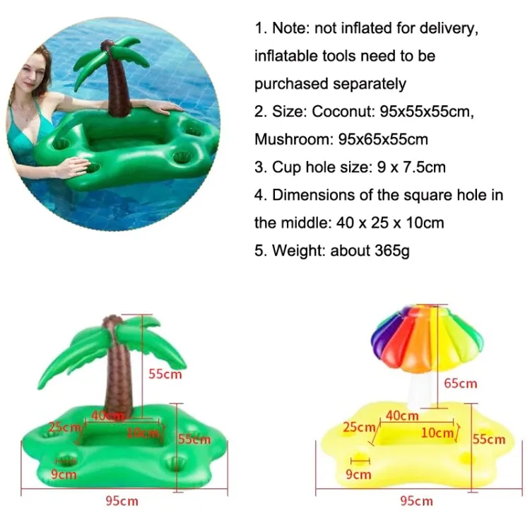 PVC Ice Bar Ice Tray Thickened Floating Bed Water Inflatable Floating Row(Coconut Tree)