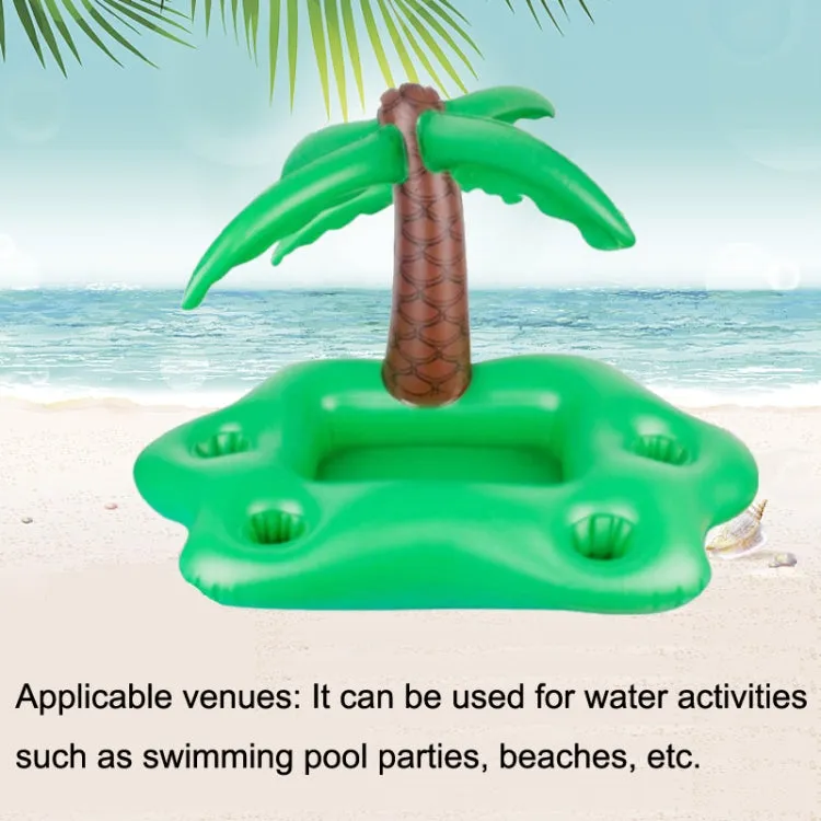 PVC Ice Bar Ice Tray Thickened Floating Bed Water Inflatable Floating Row(Coconut Tree)