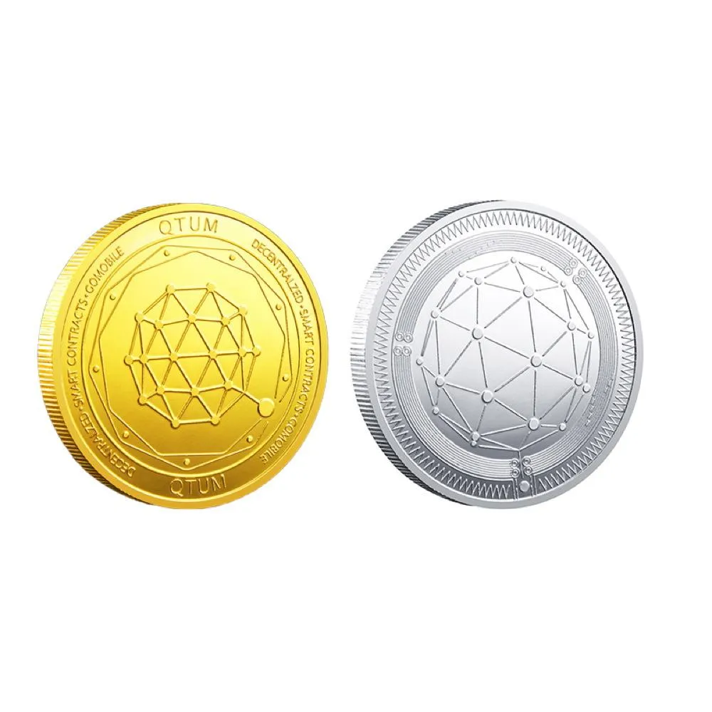 QTUM Coin Iced Out Frame Pendant