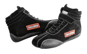 RaceQuip Euro Carbon-L Series Race Shoes - Black - 10.5 US Mens (Womens 12.5) - 30500105