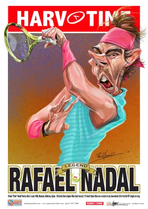 Rafael Nadal, Tennis, Harv Time Poster