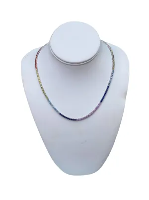 Rainbow Tennis Necklace