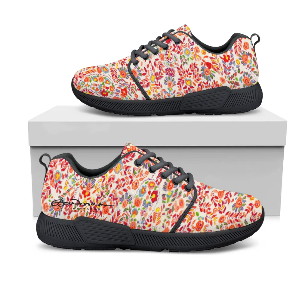 Retro Paisley Athletic Sneakers