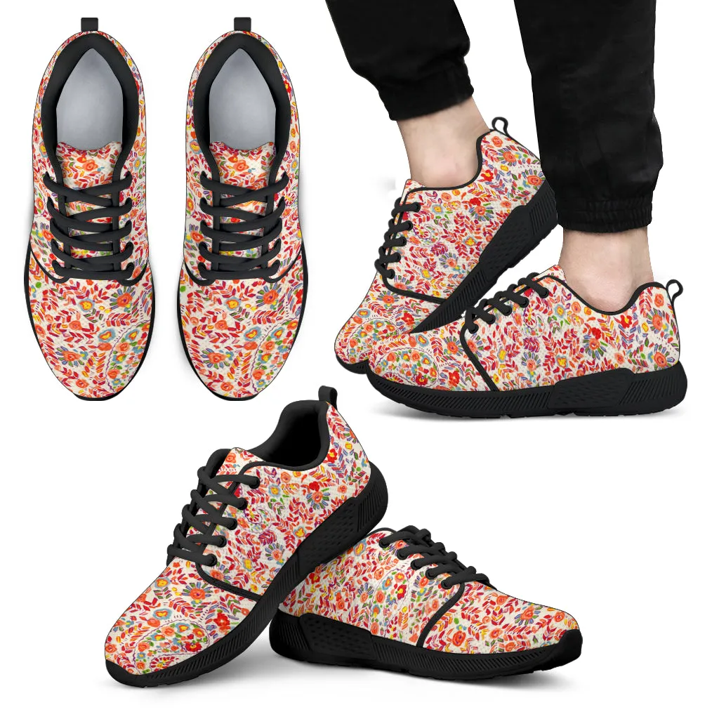 Retro Paisley Athletic Sneakers