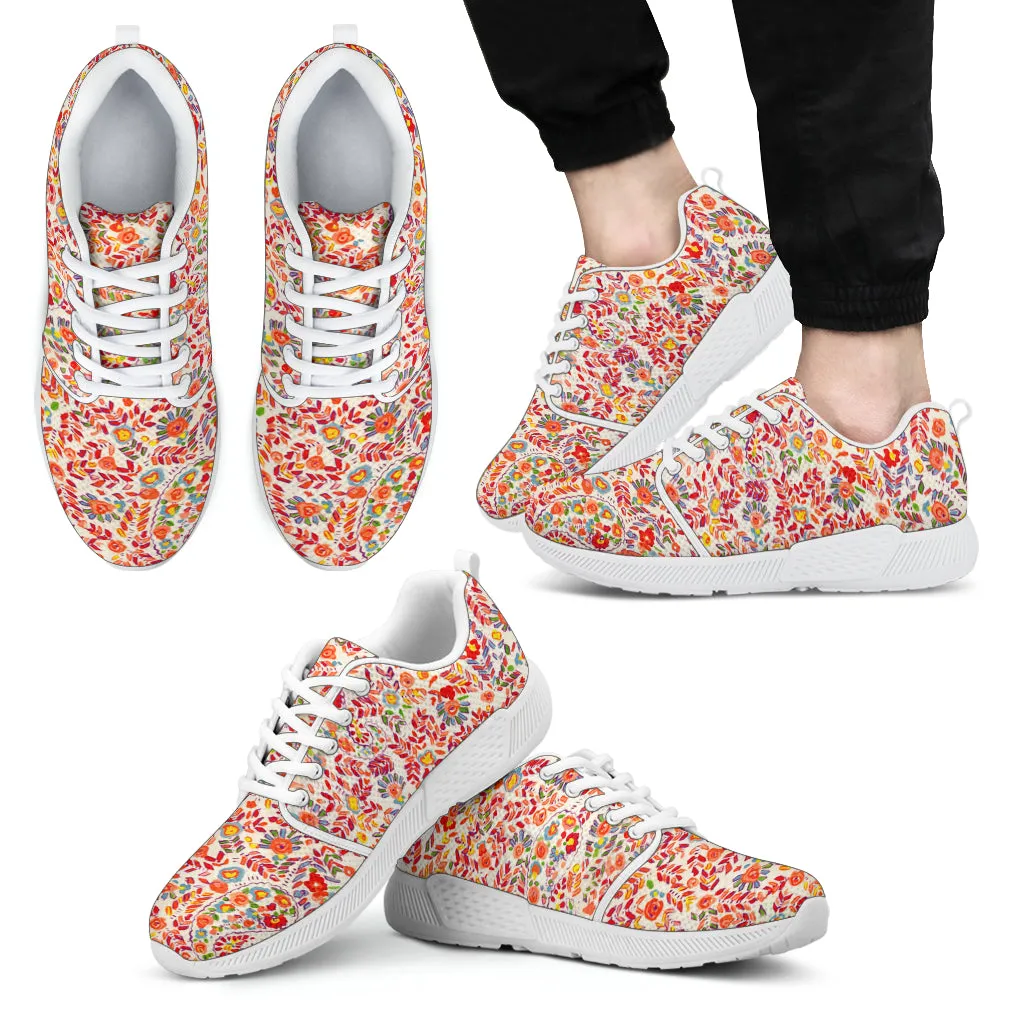 Retro Paisley Athletic Sneakers