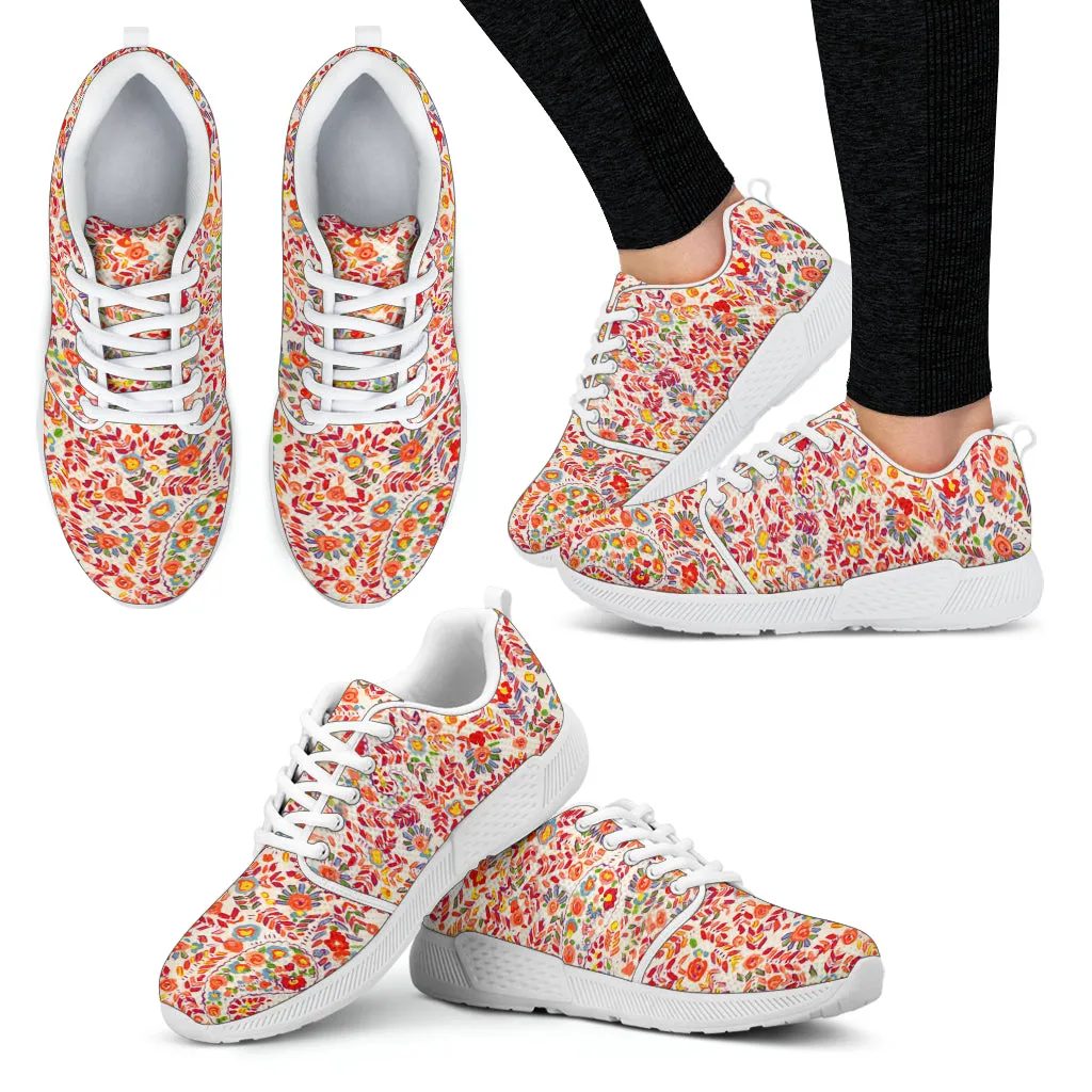 Retro Paisley Athletic Sneakers