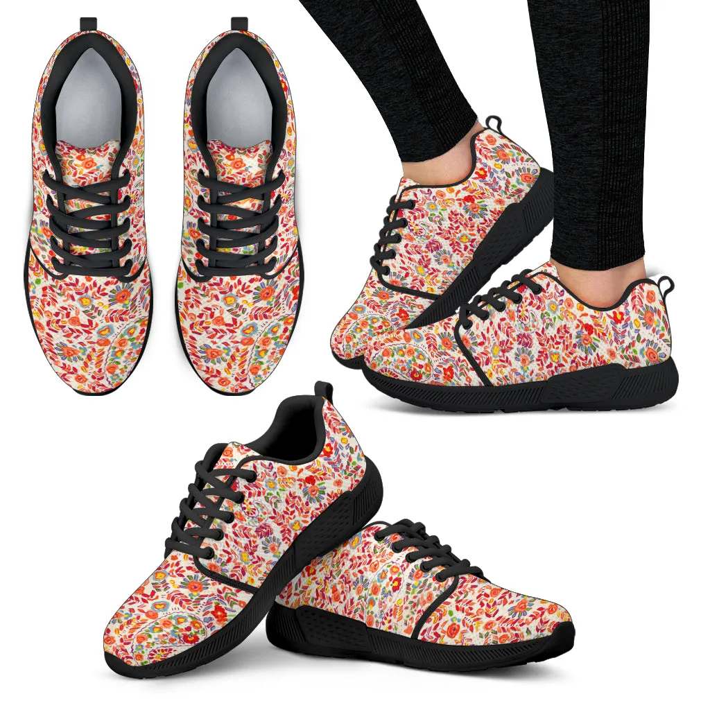 Retro Paisley Athletic Sneakers