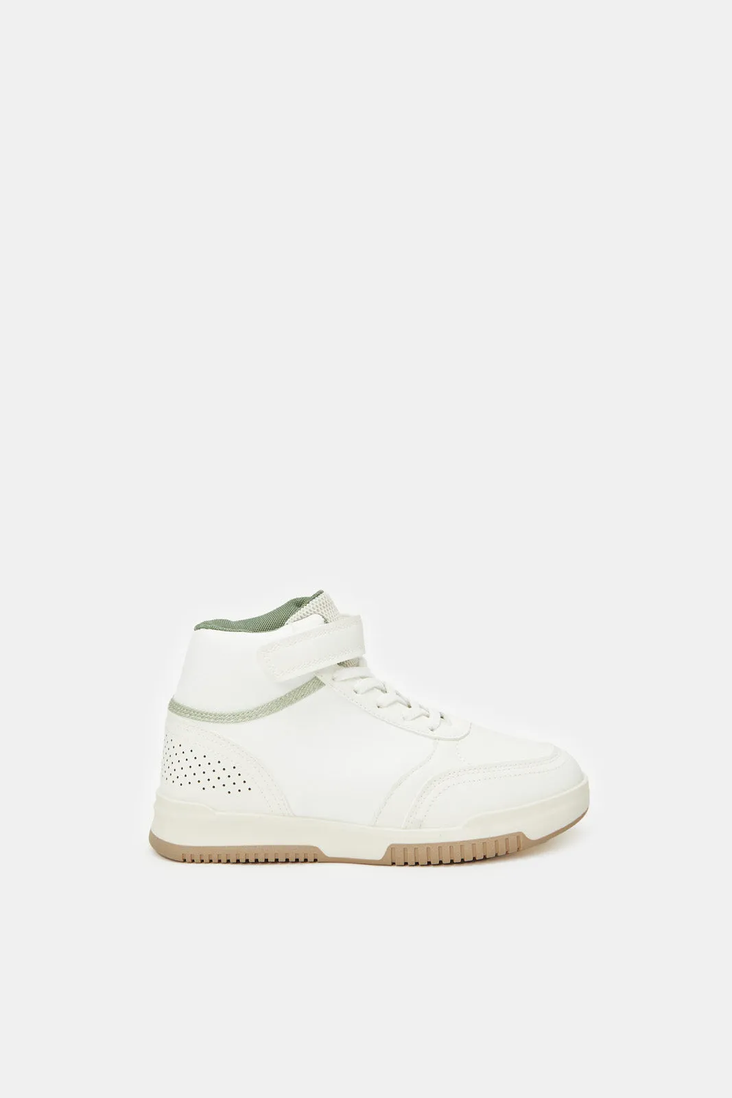 Senior Girls White High Top Sneakers