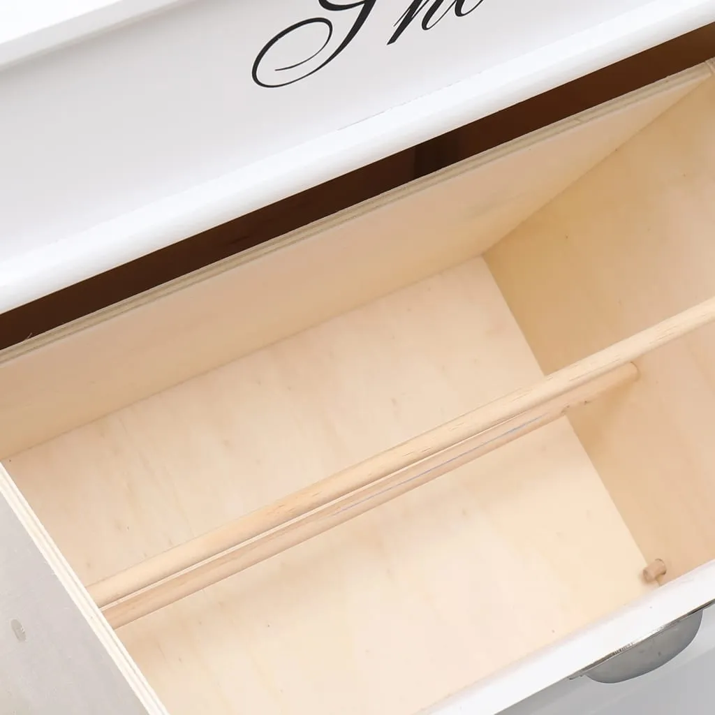 Shoe Cabinet White 50x28x58 cm Paulownia Wood