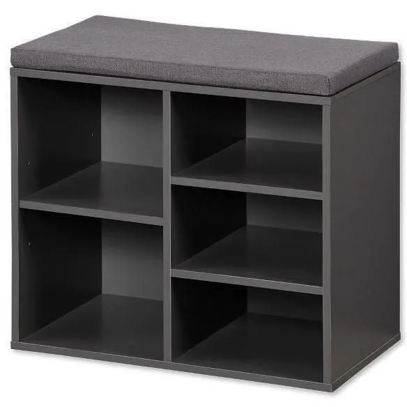 Shoe Cabinet With Cushion - Grey