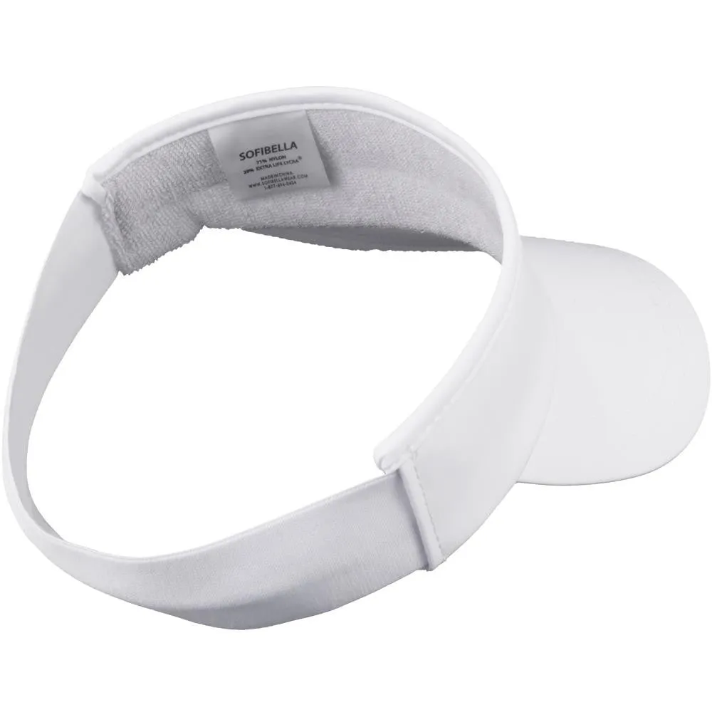 Sofibella Women's Elastic Visor White