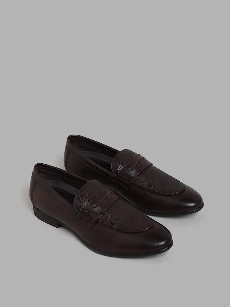 SOLEPLAY Brown Saddle Detail Loafers