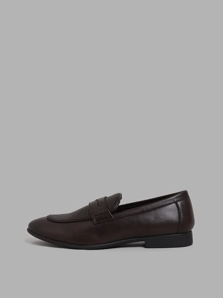 SOLEPLAY Brown Saddle Detail Loafers