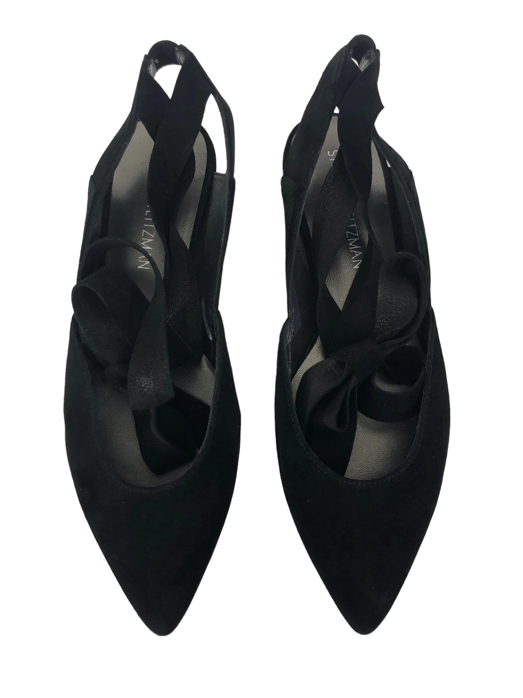 Supersonic Black Suede Flat Ankle Strap Flat Shoes | Size 9