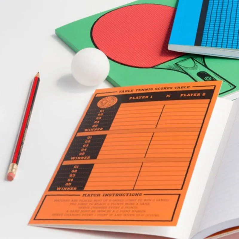 Table Tennis Rubberpad Notebooks - Set of 3